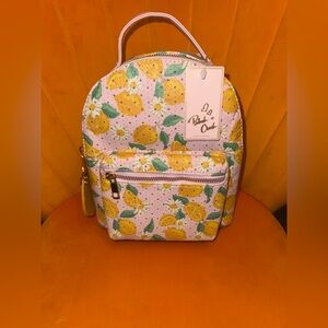 Blush Crush - Pink Lemon Print Mini Backpack
